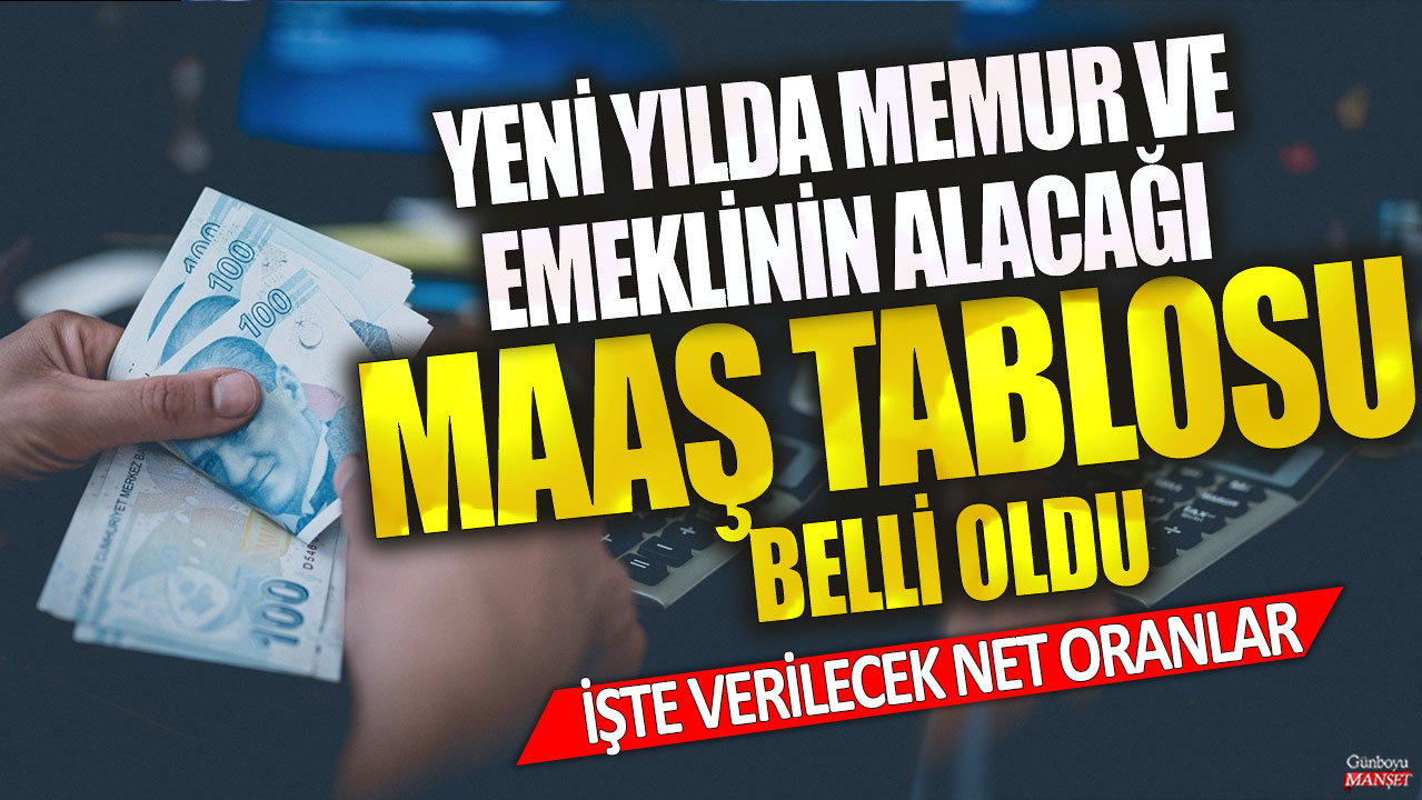 Yeni yılda memur ve emeklinin alacağı maaş tablosu belli oldu! İşte verilecek net oranlar