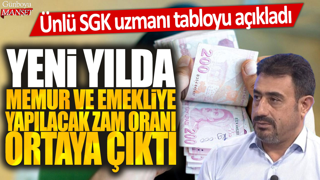 Yeni yılda memur ve emekliye yapılacak zam oranı ortaya çıktı: Ünlü SGK uzmanı tabloyu açıkladı