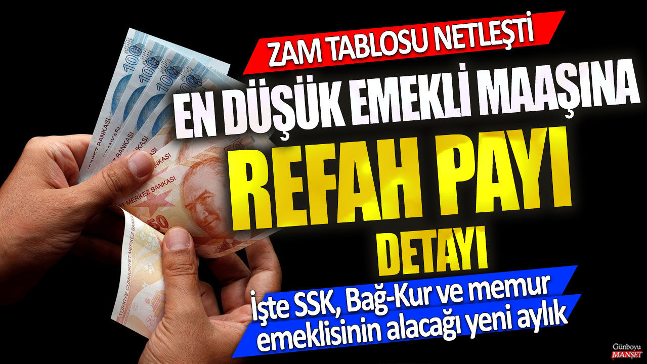 En düşük emekli maaşına refah payı detayı! Zam tablosu netleşti! İşte SSK, Bağ-Kur memur emeklisinin alacağı yeni aylık