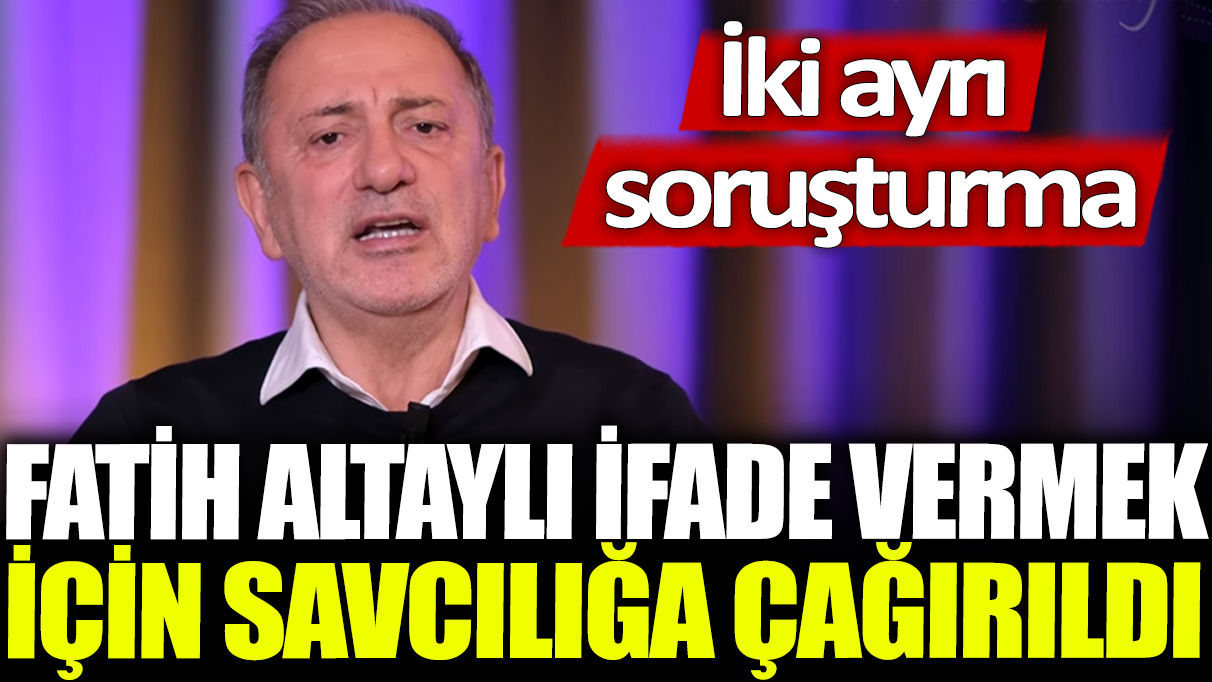 Son dakika... Fatih Altaylı savcılığa ifadeye çağırıldı