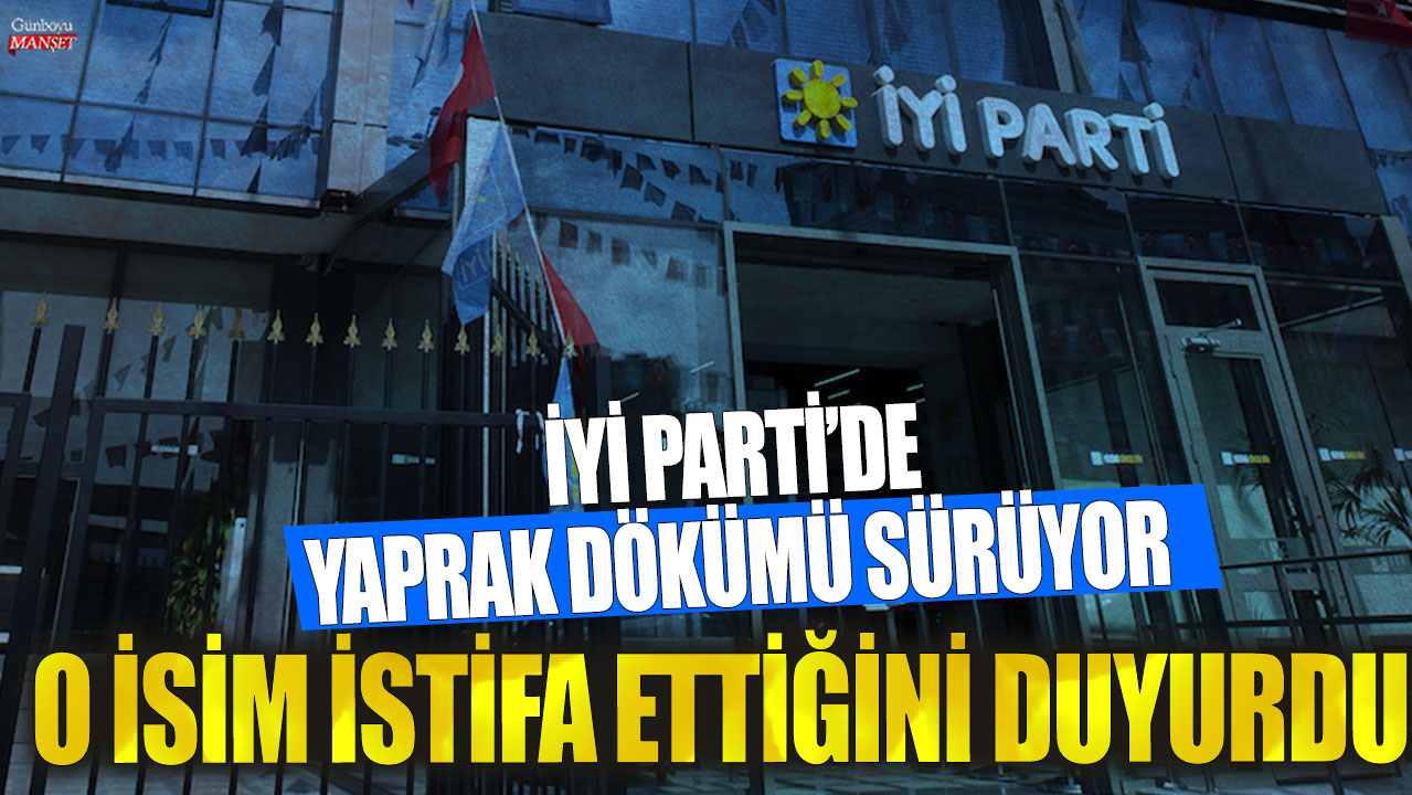 İYİ Parti'de yaprak dökümü sürüyor: O isim istifa ettiğini duyurdu