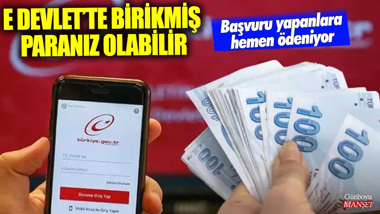 E devlet'te birikmiş paranız olabilir! Başvuru yapanlara hemen ödeniyor