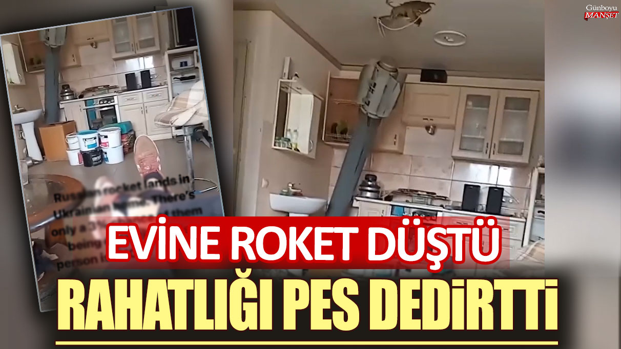 Ukrayna'da evine roket düştü, rahatlığı pes dedirtti