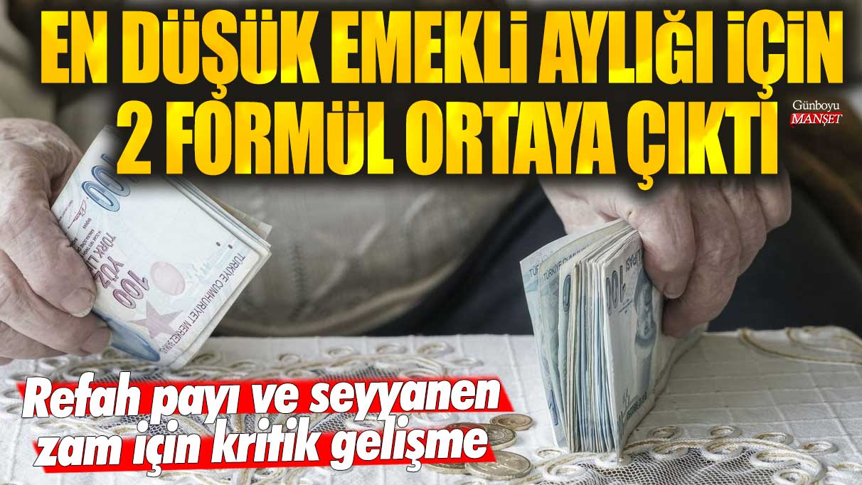 En düşük emekli aylığı için 2 formül ortaya çıktı: Refah payı ve seyyanen zam için kritik gelişme