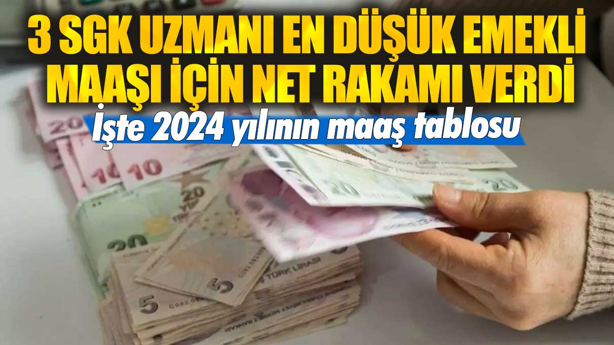 3 SGK uzmanı en düşük emekli maaşı için net rakamı verdi: İşte 2024 yılının maaş tablosu