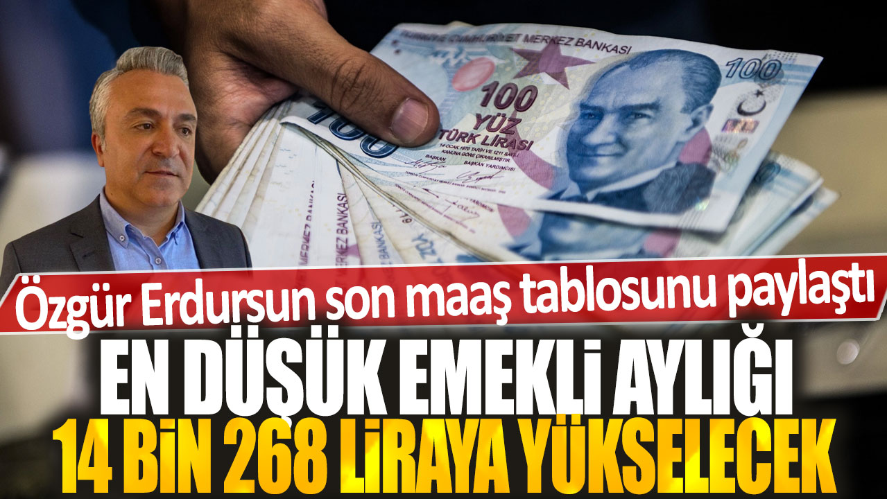 En düşük emekli aylığı 14 bin 268 liraya yükselecek: Ünlü SGK uzmanı Özgür Erdursun son maaş tablosunu paylaştı