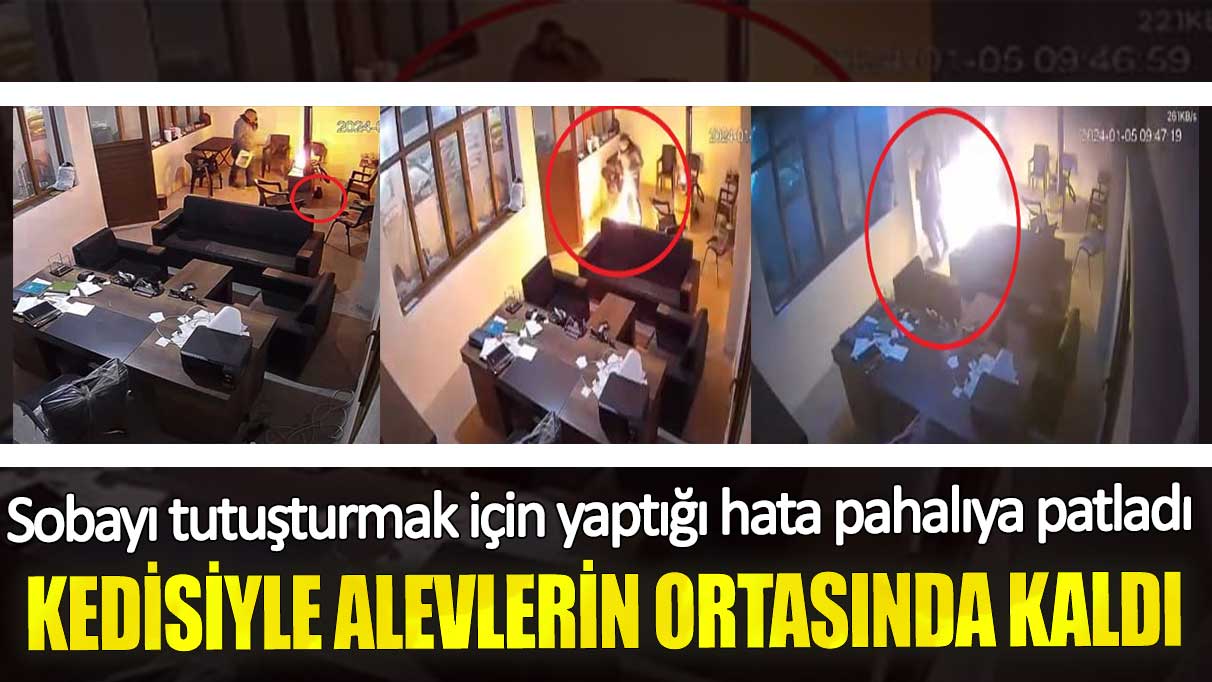 Diyarbakır’da sobayı tutuşturmak için yaptığı hata pahalıya patladı! Kedisiyle birlikte alevlerin ortasında kaldı