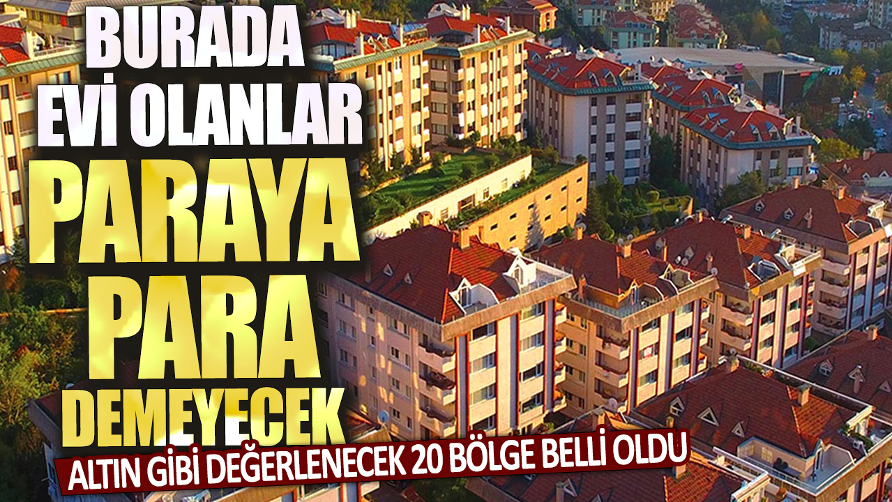 Buralarda evi, arsası olanlar paraya para demeyecek!  Altın gibi değerlenecek 20 bölge belli oldu