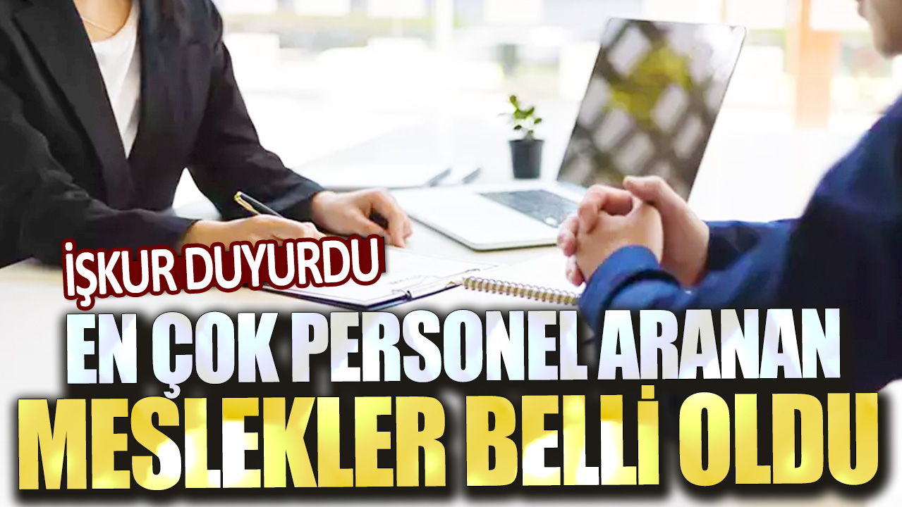 İŞKUR duyurdu! En çok personel aranan meslekler açıklandı