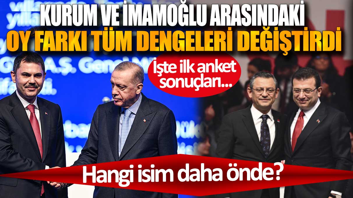 Kurum ve İmamoğlu arasındaki oy farkı tüm dengeleri değiştirdi: Hangi isim daha önde?