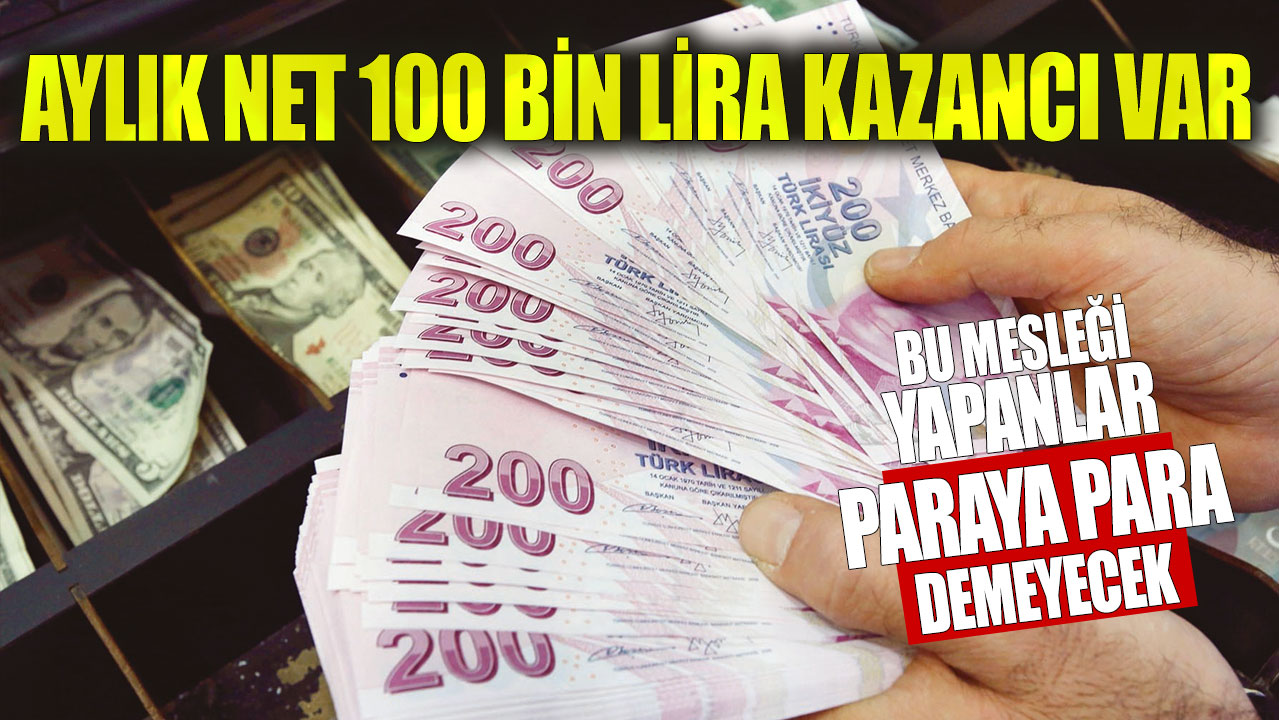 Aylık net 100 bin lira kazancı var! Bu mesleği yapanlar paraya para demiyor