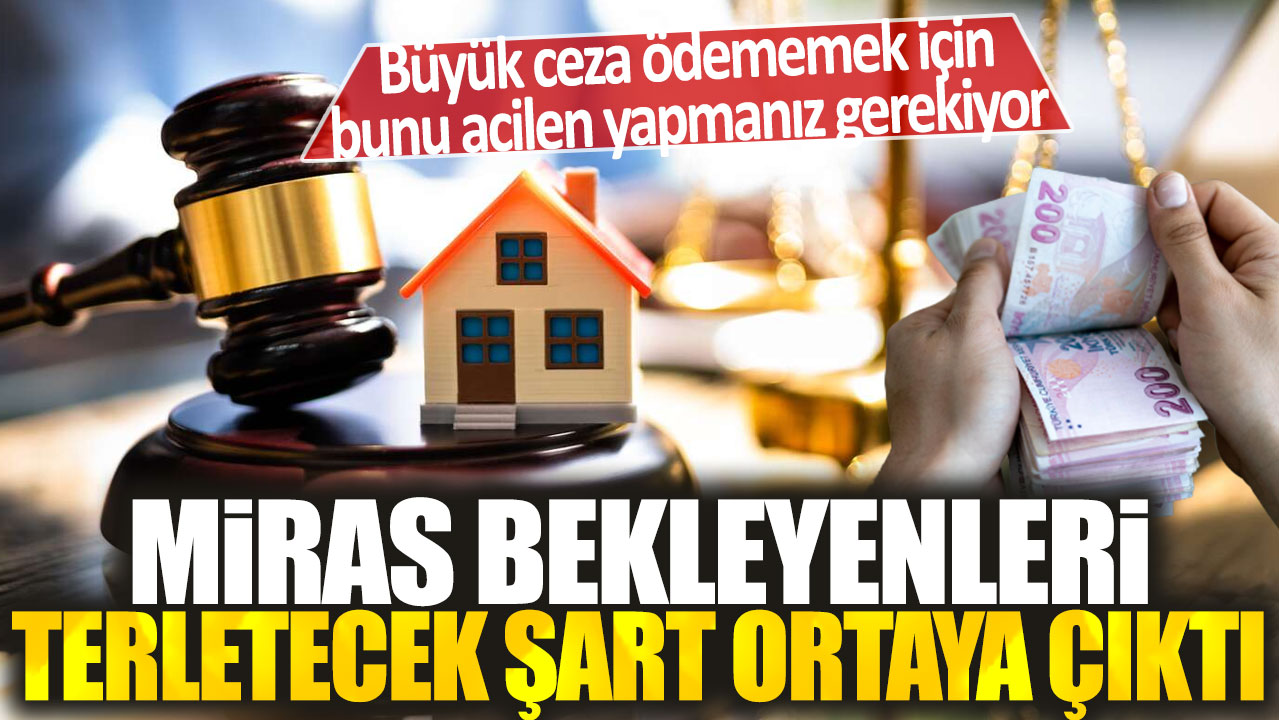 Miras bekleyenleri terletecek şart ortaya çıktı: Büyük ceza ödememek için bunu acilen yapmanız gerekiyor