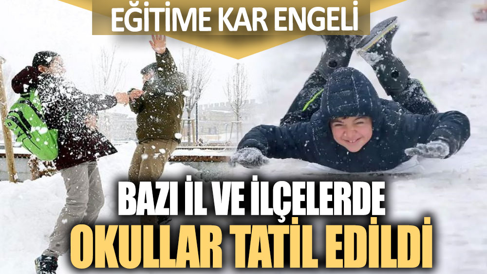 Eğitime kar engeli: Bazı il ve ilçelerde okullar tatil edildi