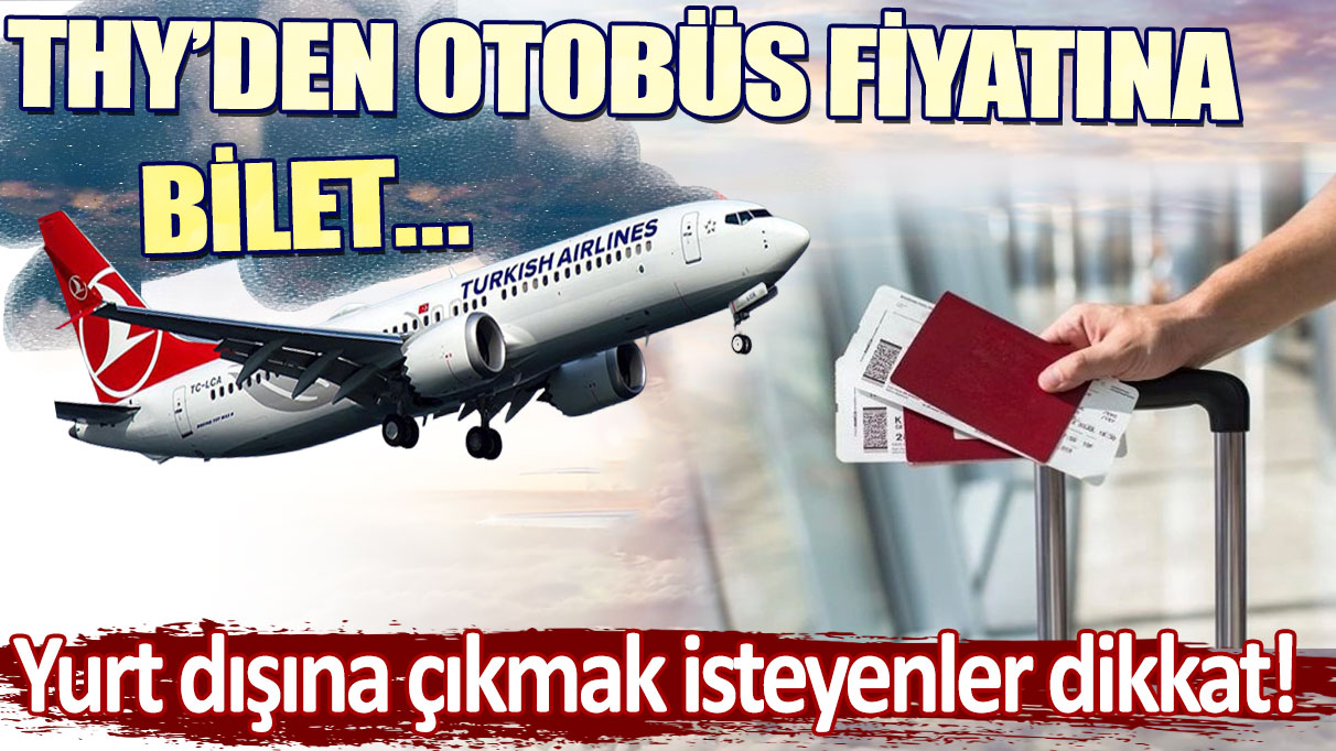 Yurt dışına çıkmak isteyenler dikkat: THY'den otobüs fiyatına bilet!