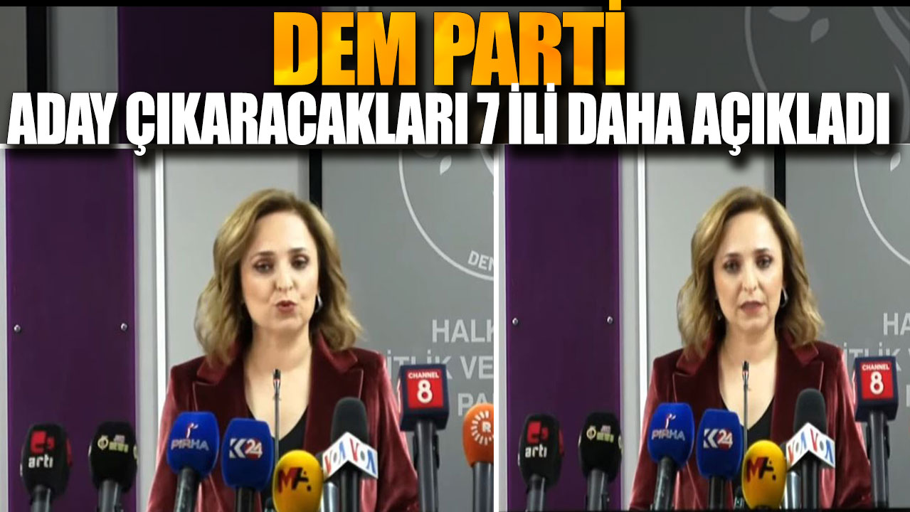 DEM Parti aday çıkaracağı 7 ili daha açıkladı