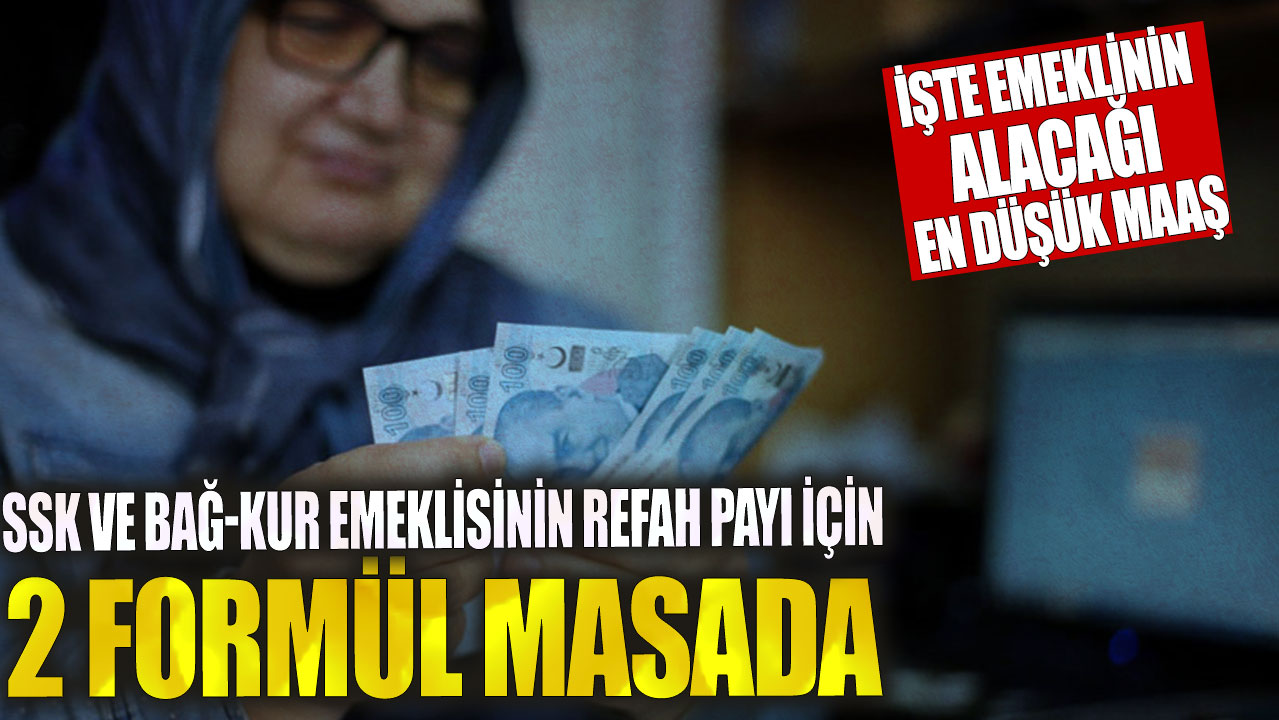 SSK ve Bağ-Kur emeklisinin refah payı için 2 formül masada! İşte emeklinin alacağı en düşük maaş