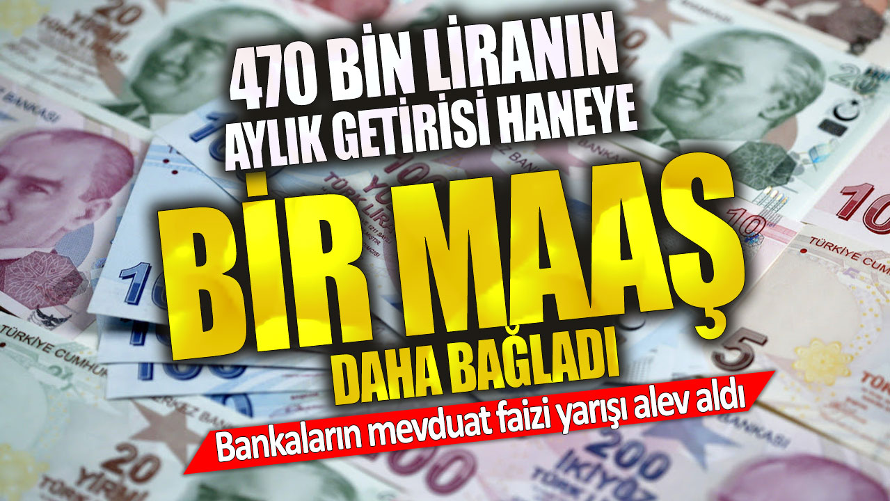 470 bin liranın aylık getirisi haneye bir maaş daha bağladı! Bankaların mevduat faizi yarışı alev aldı