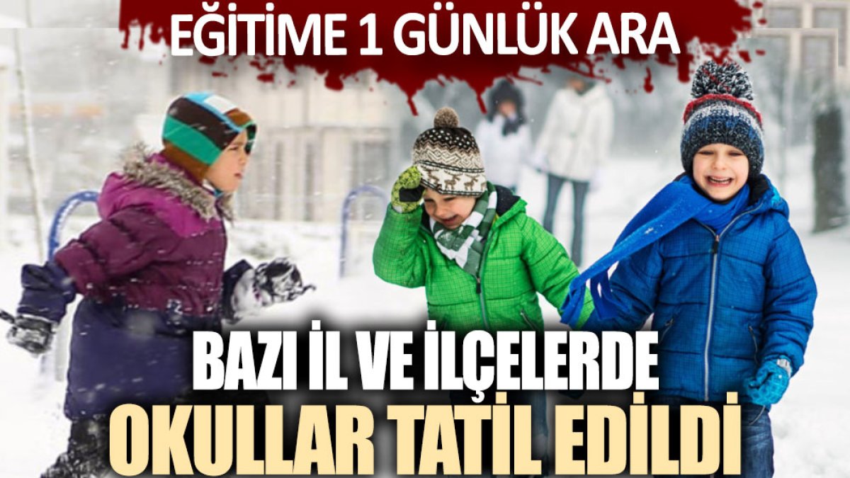 Eğitime 1 günlük ara: Bazı il ve ilçelerde okullar tatil edildi