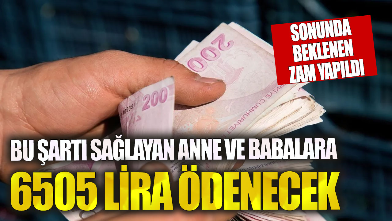 Bu şartı sağlayan anne ve babalara 6505 lira ödenecek: Sonunda beklenen zam yapıldı