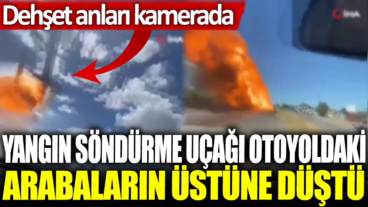 Şili'de yangın söndürme uçağı otoyoldaki arabaların üstüne düştü: Dehşet anları kamerada!