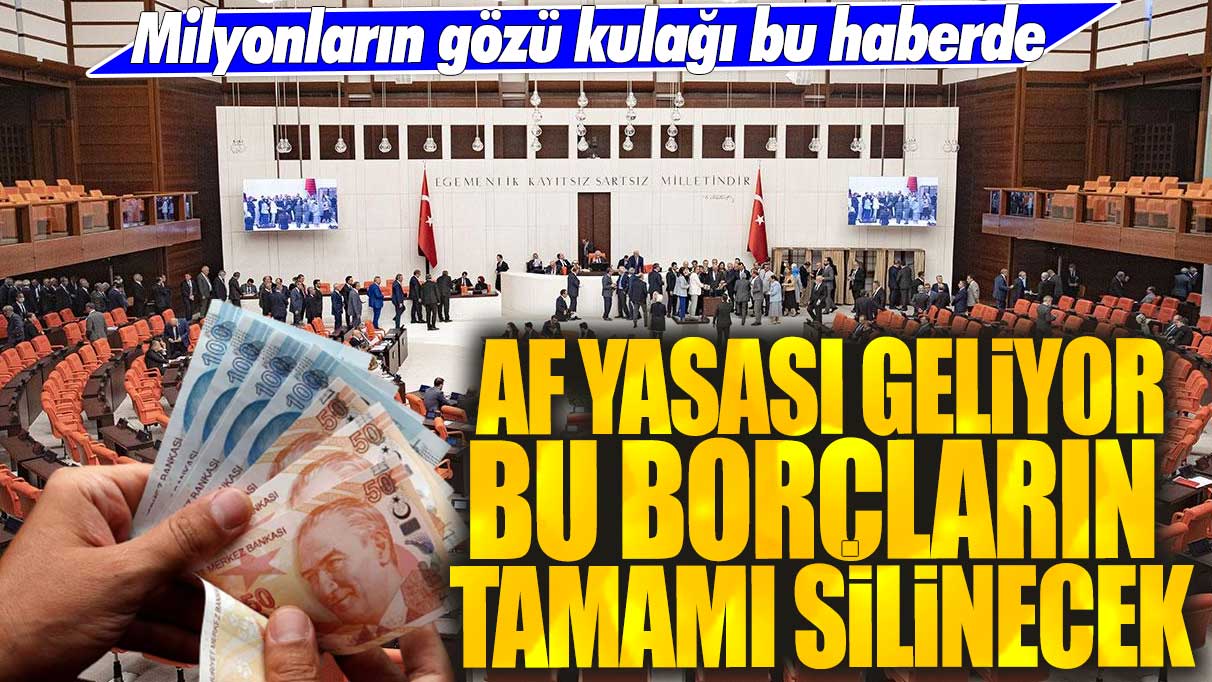 Af yasası geliyor bu borçların tamamı silinecek: Milyonların gözü kulağı bu haberde