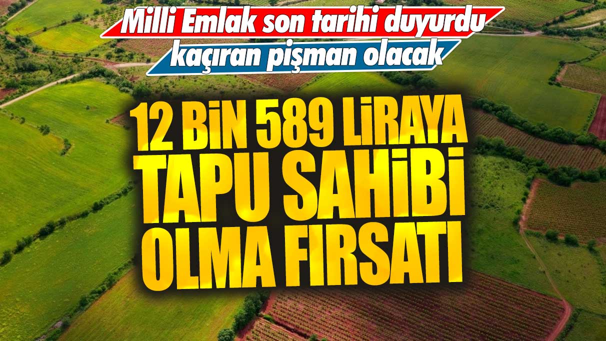 12 bin 589 liraya tapu sahibi olma fırsatı! Milli Emlak son tarihi duyurdu kaçıran pişman olacak