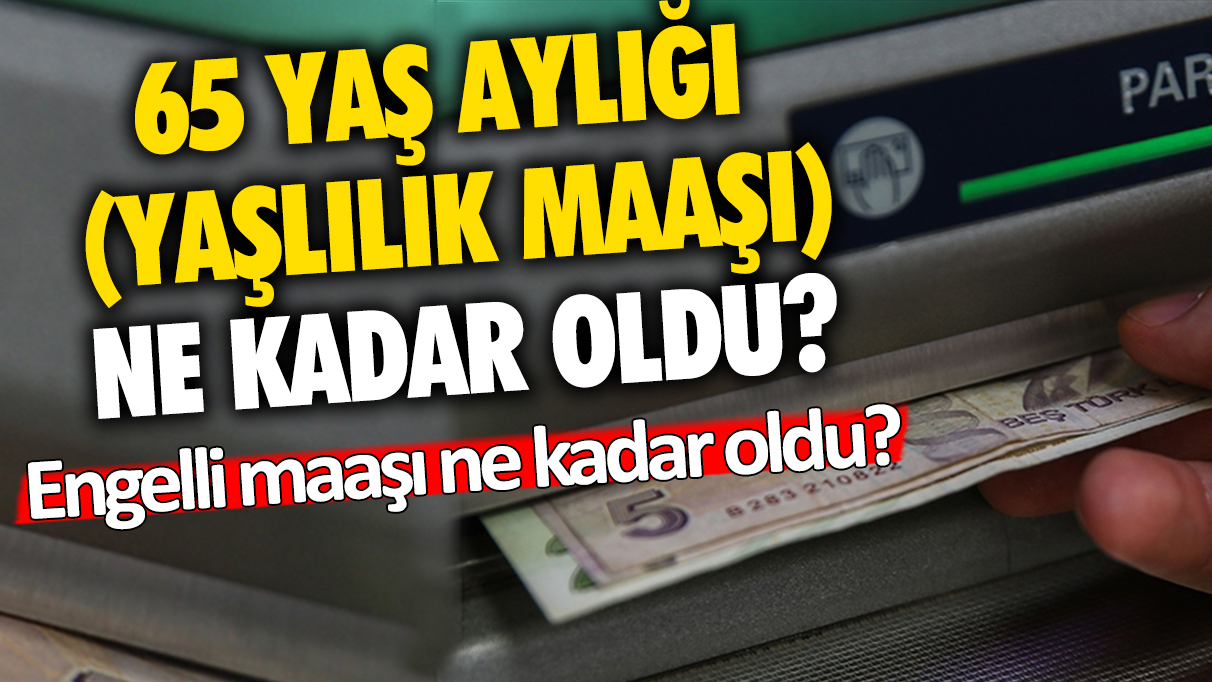 65 yaş aylığı (yaşlılık maaşı) ne kadar oldu 2024? Engelli maaşı ne kadar oldu?