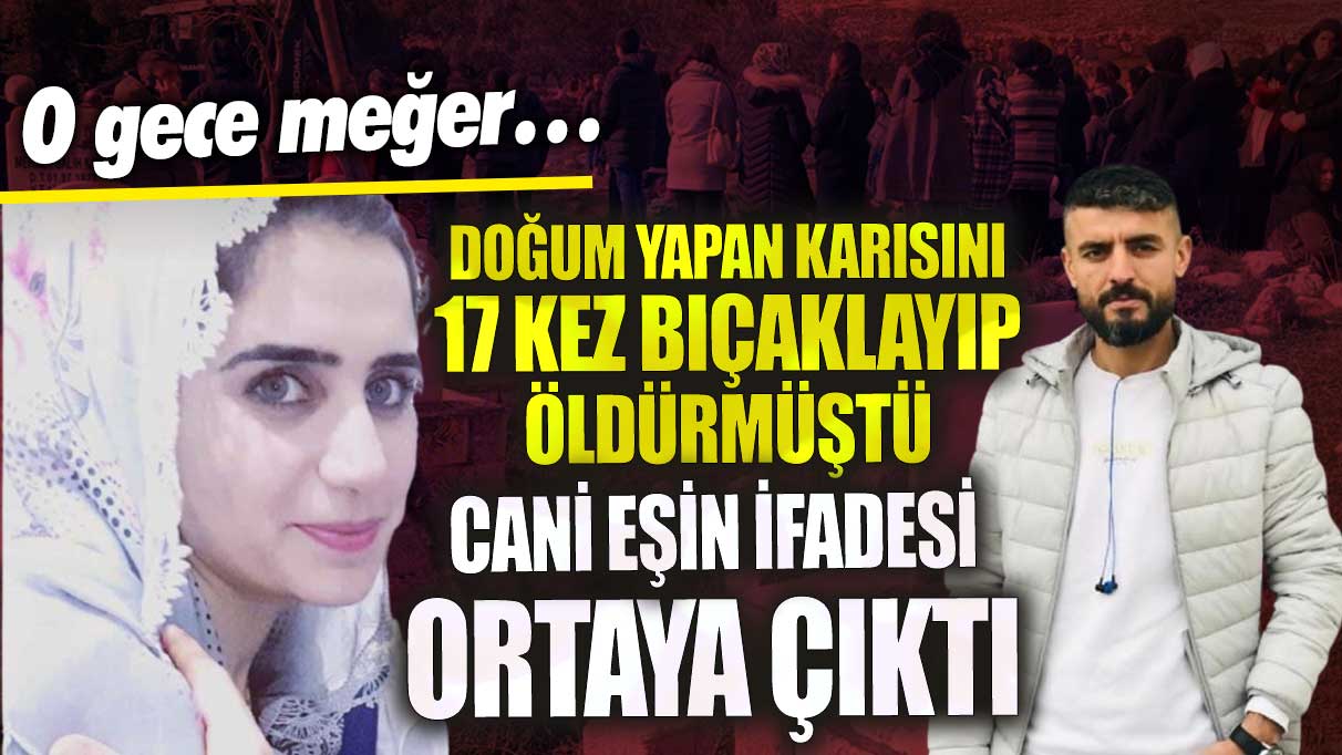 Doğum yapan karısını 17 kez bıçaklayıp öldürmüştü! Cani eşin ifadesi ortaya çıktı o gece meğer