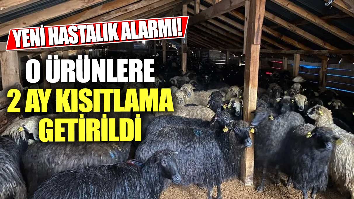 Yeni hastalık alarmı! O ürünlere 2 ay kısıtlama getirildi