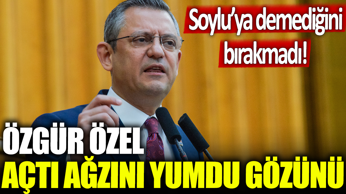 Özgür Özel açtı ağzını yumdu gözünü: Soylu'ya demediğinin bırakmadı