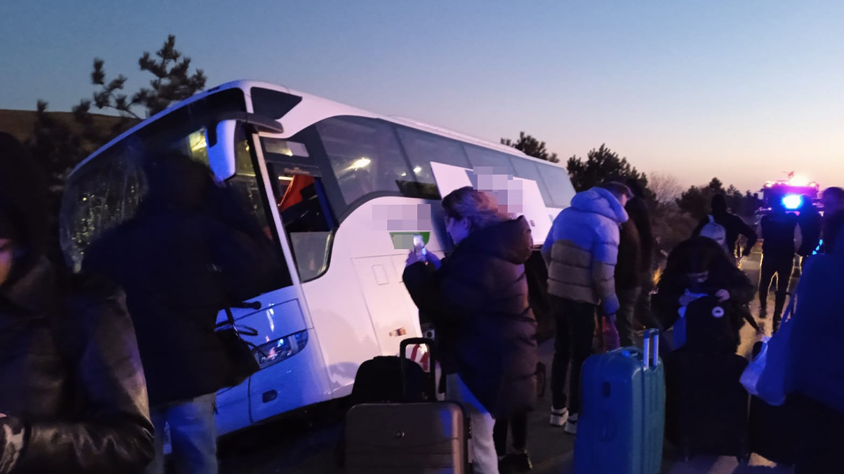 Refüje giren yolcu otobüsünde faciadan dönüldü