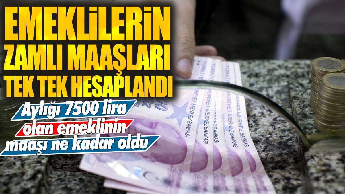 Yeni zam ile SSK Bağ-Kur emeklilerinin maaşı netleşti! Emeklilerin zamlı maaşları tek tek hesaplandı! Aylığı 7500 lira olan emeklinin maaşı ne kadar oldu