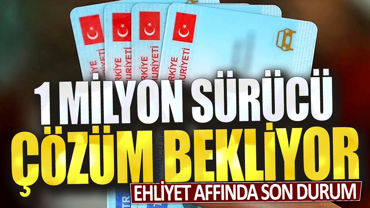 1 milyon sürücü çözüm bekliyor! Ehliyet affında son durum