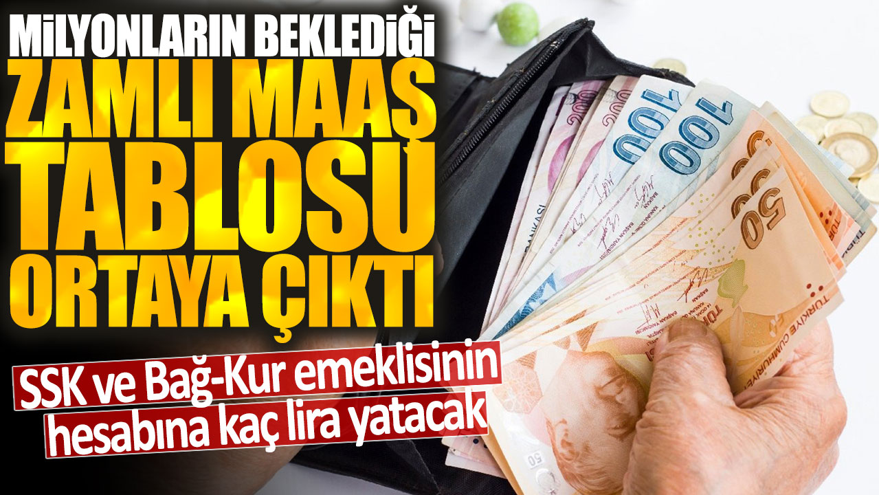 SSK ve Bağ-Kur emeklisinin hesabına kaç lira yatacak? Milyonların beklediği zamlı tablo ortaya çıktı