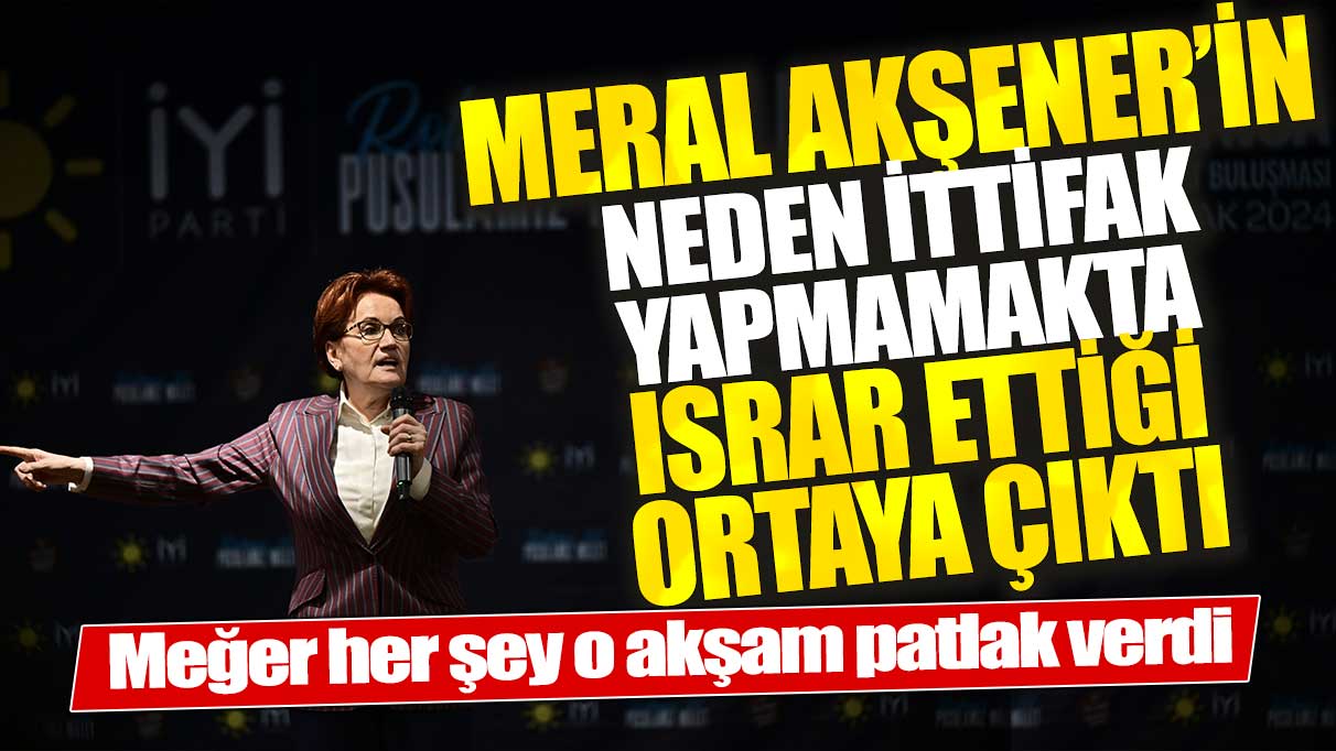 Meral Akşener'in neden ittifak yapmamakta ısrar ettiği ortaya çıktı: Meğer her şey o akşam patlak verdi