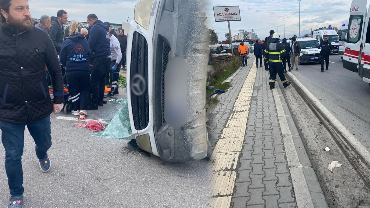 Tarım işçilerini taşıyan servis kamyonetle çarpıştı: 1 ölü, 5 yaralı