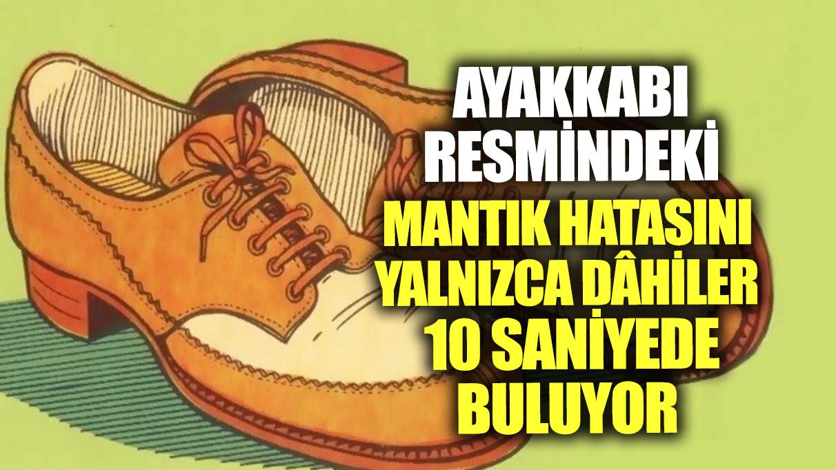 Ayakkabı resmindeki mantık hatasını yalnızca dâhiler 10 saniyede buluyor