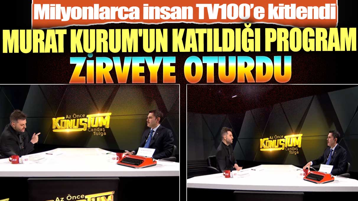 Milyonlarca insan TV100'e kitlendi... Murat Kurum'un katıldığı program Survivor All Star'ı geride bıraktı!