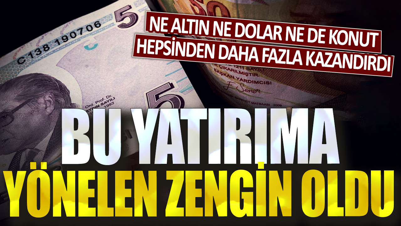 Ne altın ne dolar ne de konut hepsinden daha fazla kazandırdı: Bu yatırıma yönelen zengin oldu