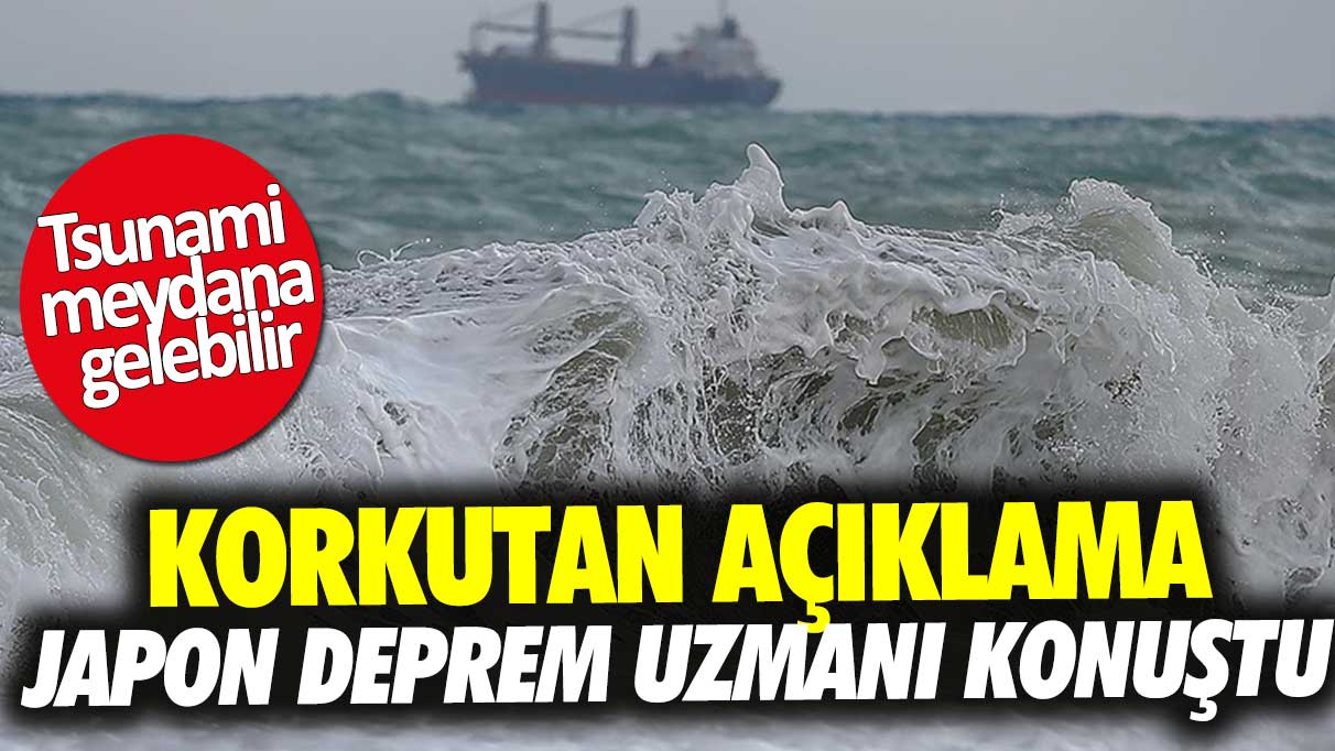 Deprem uzmanı Moriwaki'den korkutan açıklama!  Tsunami meydana gelebilir