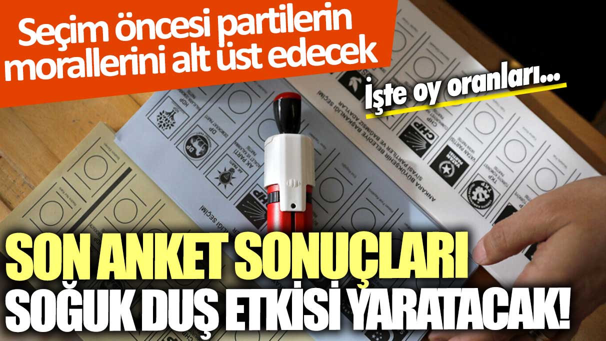 Seçim öncesi partilerin morallerini alt üst edecek: Son anket sonuçları soğuk duş etkisi yaratacak