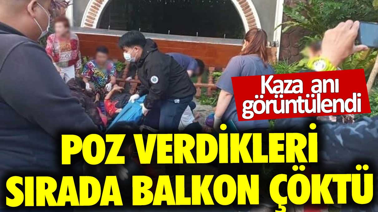 Tayland'da korkunç olay! Poz verdikleri sırada balkon çöktü