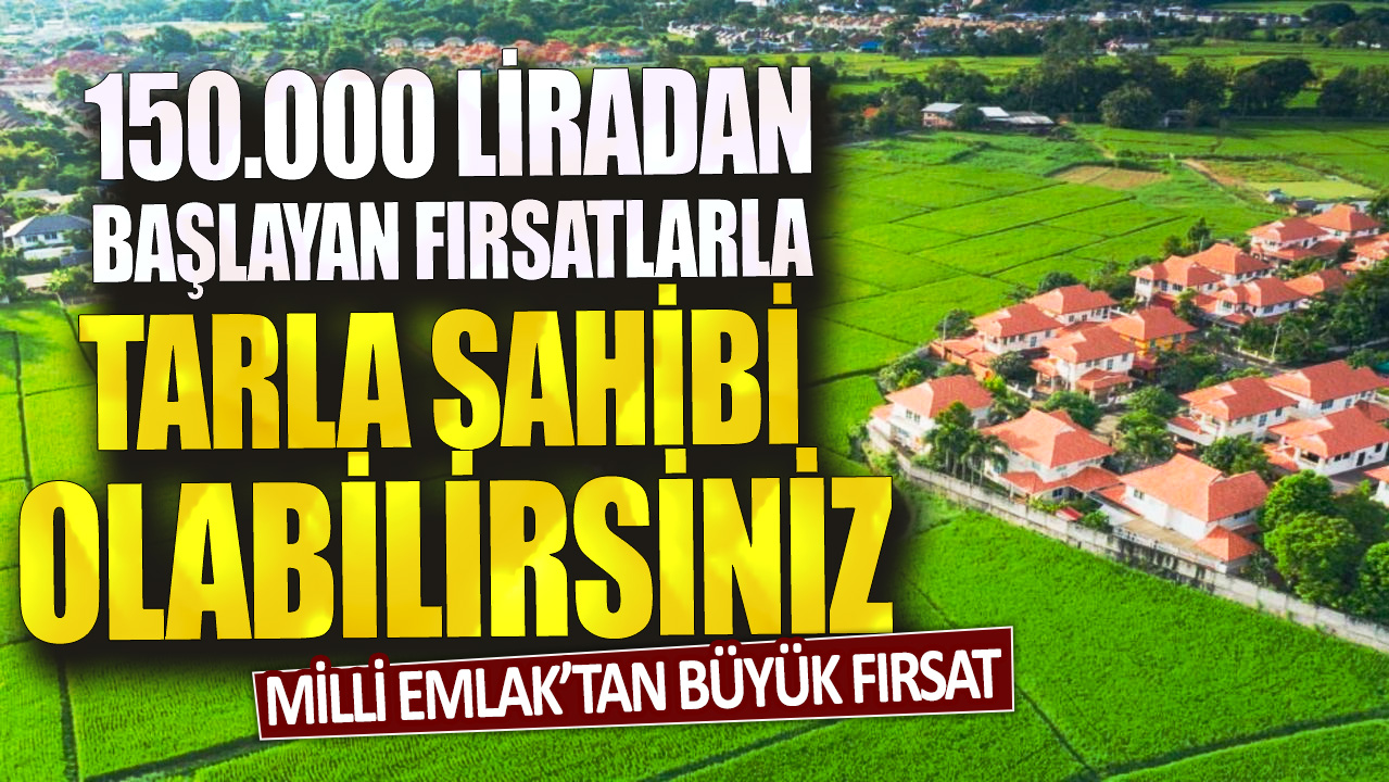 Milli Emlak’tan büyük fırsat: 150.000 liradan başlayan fiyatlarla tarla sahibi olabilirsiniz