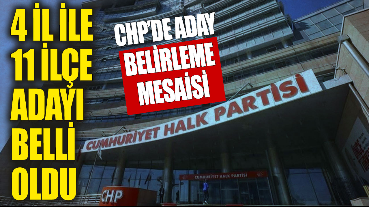 CHP'de 3'ü büyükşehir 4 il ile11 ilçenin daha adayı beli oldu