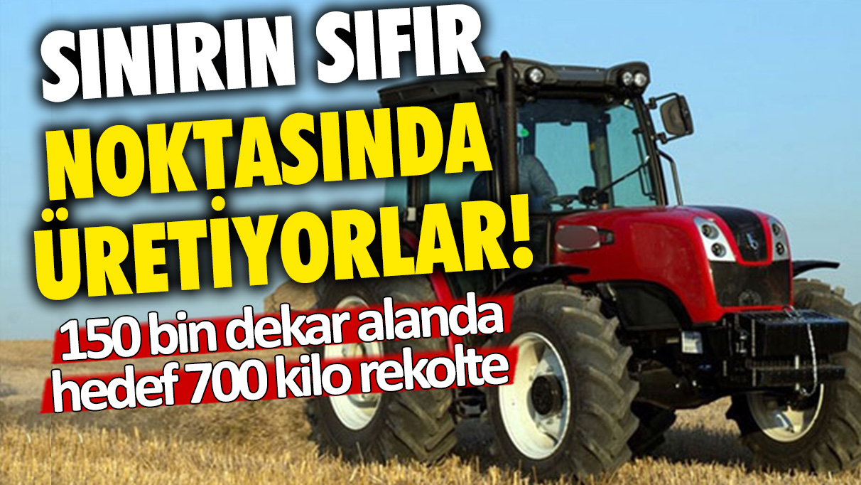 Sınırın sıfır noktasında üretiyorlar! 150 bin dekar alanda hedef 700 kilo rekolte