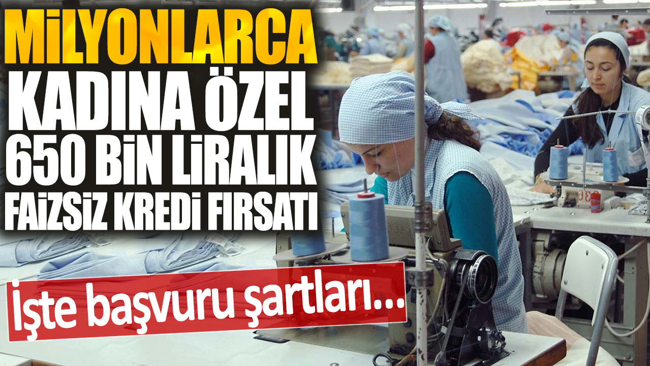 Milyonlarca kadına özel 650 bin liralık faizsiz kredi fırsatı: İşte başvuru şartları…