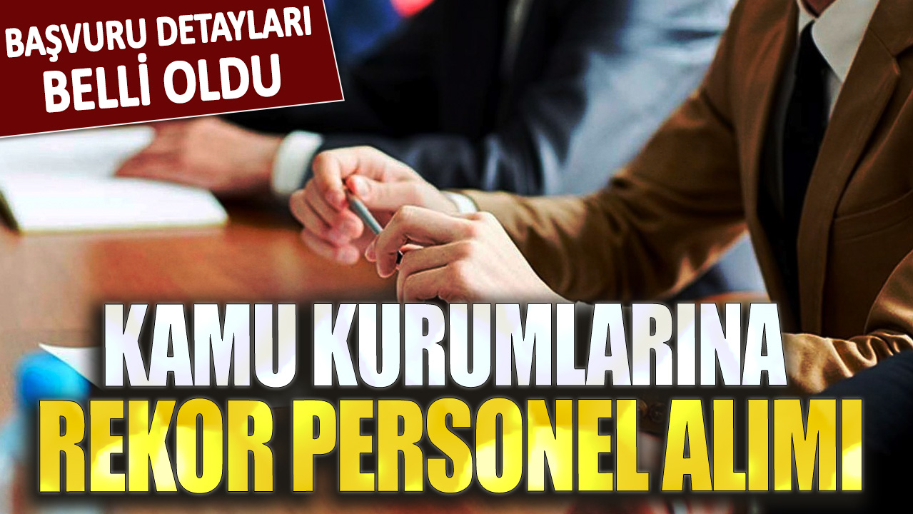 Kamu kurumlarına rekor personel alımı: Başvuru detayları belli