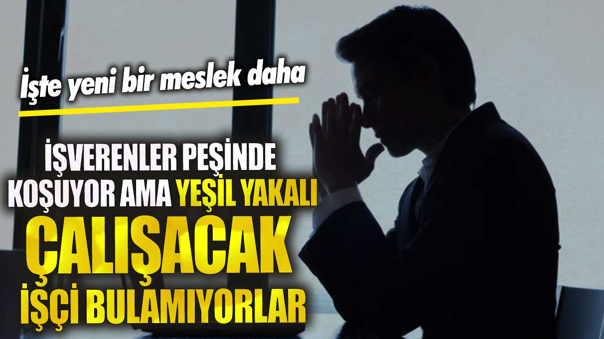 İşverenler peşinde koşuyor ama yeşil yakalı çalışacak işçi bulamıyorlar! İşte yeni bir meslek daha