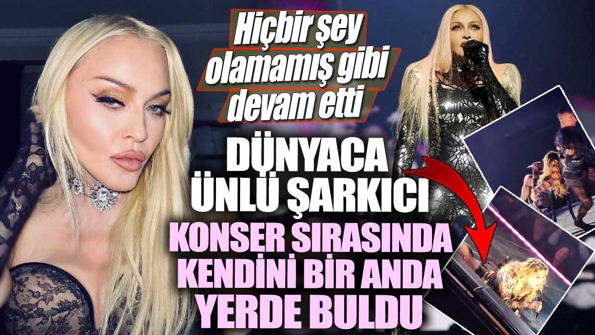 Dünyaca ünlü şarkıcı konser sırasında kendini bir anda yerde buldu! Hiçbir şey olamamış gibi devam etti