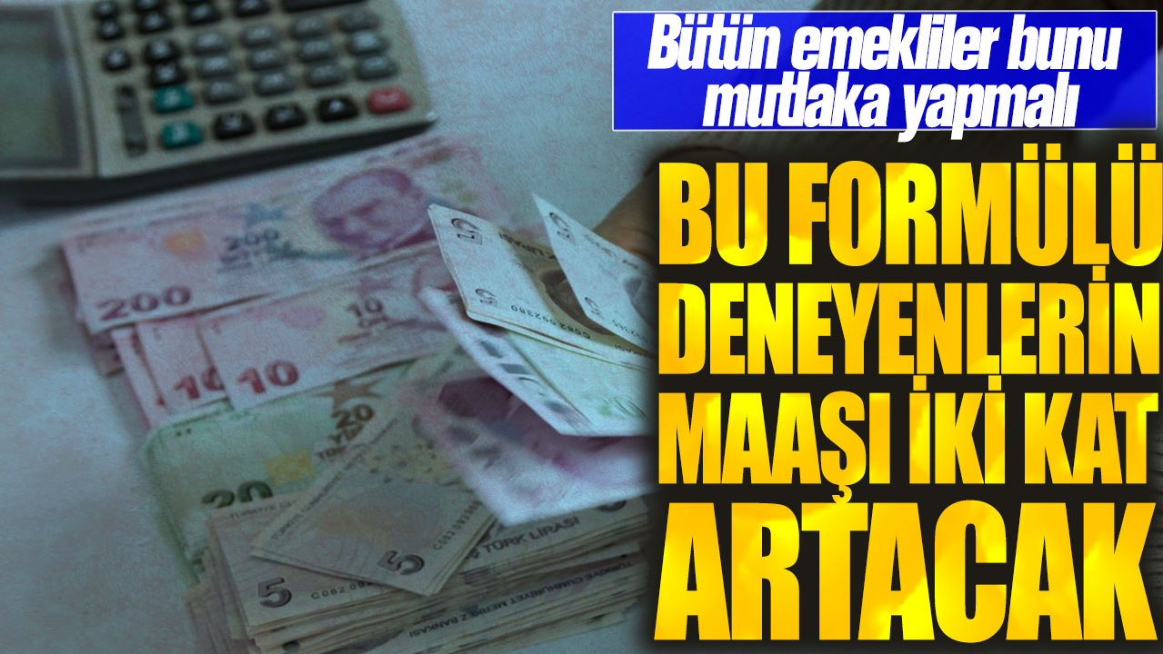 Bu formülü deneyenlerin maaşı iki kat artacak! SSK, Bağ-Kur ve bütün emekliler bunu mutlaka yapmalı